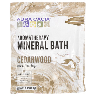 Aura Cacia, Aromaterápiás ásványi fürdő, cédrusfa, 2,5 uncia (70,9 g)