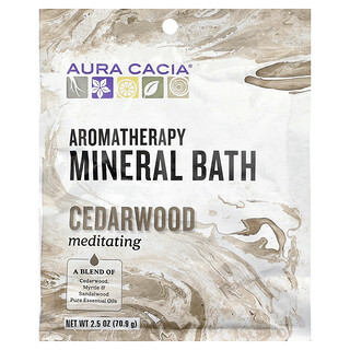 Aura Cacia, добавка для ванны с ароматерапевтическими минералами, кедр, 70,9 г (2,5 унции)