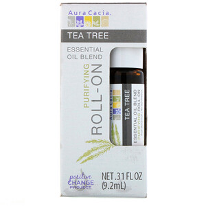 Отзывы о Аура Кация, Essential Oil Blend, Purifying Roll-On, Tea Tree, .31 fl oz (9.2 ml)