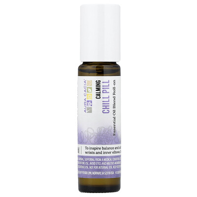 Aura Cacia, Mezcla de aceite esencial, Roll on relajante, Calmante, 0.31 fl oz (9.2 ml)