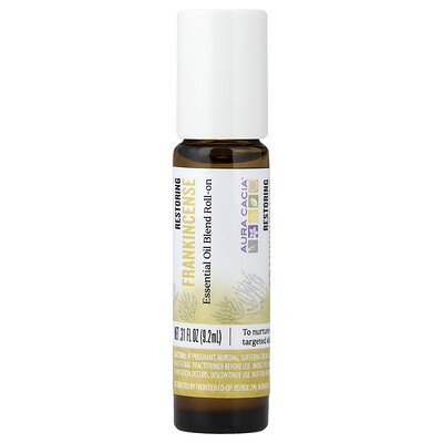 Photos - Other Cosmetics Aura Cacia, Essential Oil Blend, Roll-On, Frankincense, 0.31 fl oz  AUR-92116 (9.2 ml)