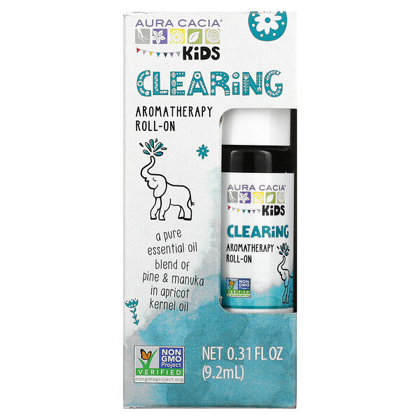 Aura Cacia‏, Kids, Aromatherapy Roll-On, Clearing, 0.31 fl oz (9.2 ml)