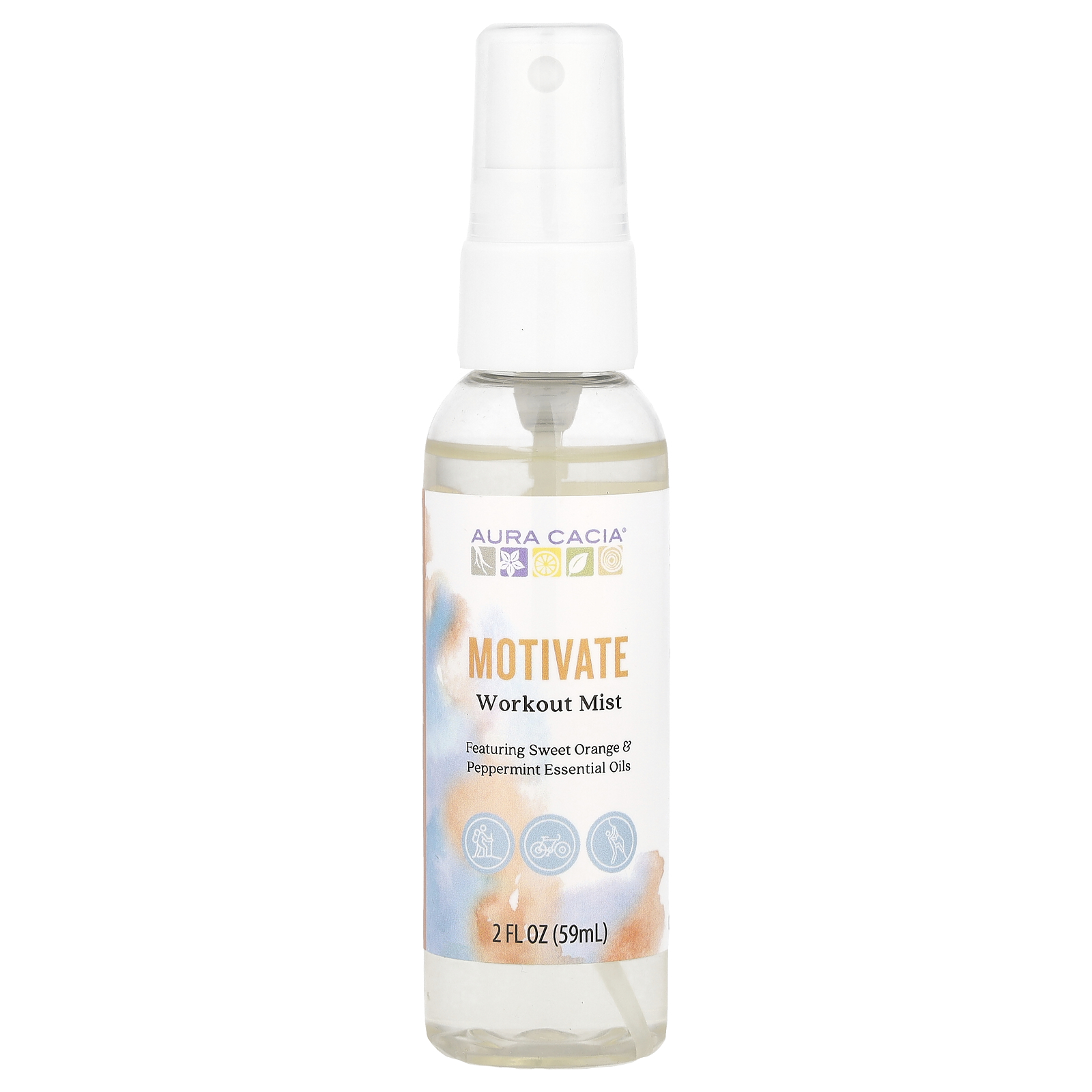 Aura Cacia (아우라 카시아), 워크아웃 미스트, 모티베이트, 59ml(2fl oz) (판매가 중단된 상품)