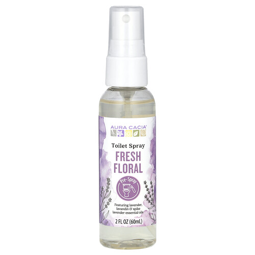 Aura Cacia Toilet Spray, Fresh Floral, 2 fl oz (60 ml)