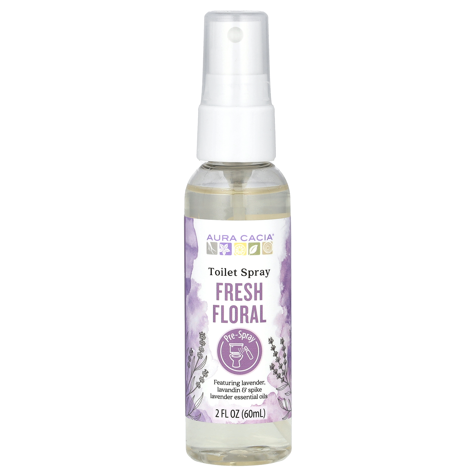 Aura Cacia (아우라 카시아), 토일렛 스프레이, 프레시 플로럴, 60ml(2fl oz)