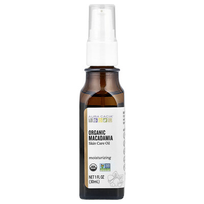 Aura Cacia, Aceite para el cuidado de la piel, Macadamia orgánica, 30 ml (1 oz. líq.)
