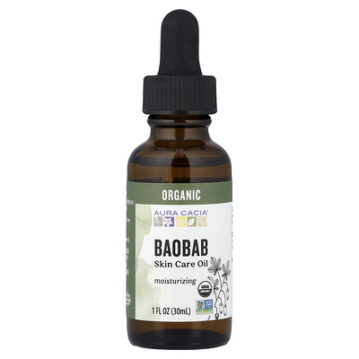 Product Image for Aura Cacia, Organic Baobab, Skin Care Oil, 1 fl oz (30 ml)