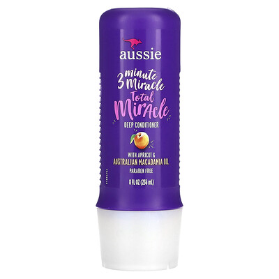 Aussie 3 Minute Miracle Total Miracle Deep Conditioner with Apricot & Australian Macadamia Oil 8 fl oz (236 ml)