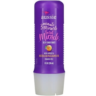 Aussie, 3 分钟奇迹，深层滋养护发素，含杏仁和澳大利亚澳洲坚果油，8 盎司（236 毫升）