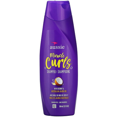Aussie Miracle Curls, Shampoo, with Coconut & Australian Jojoba Oil, 12.1 fl oz (360 ml)