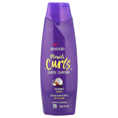 Aussie, Miracle Curls, Champú con coco y aceite de jojoba, 360 ml (12,1 oz. líq.)