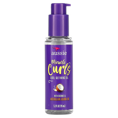 Aussie Miracle Curls, масло для определения локонов, 95 мл (3,2 жидк. Унции)