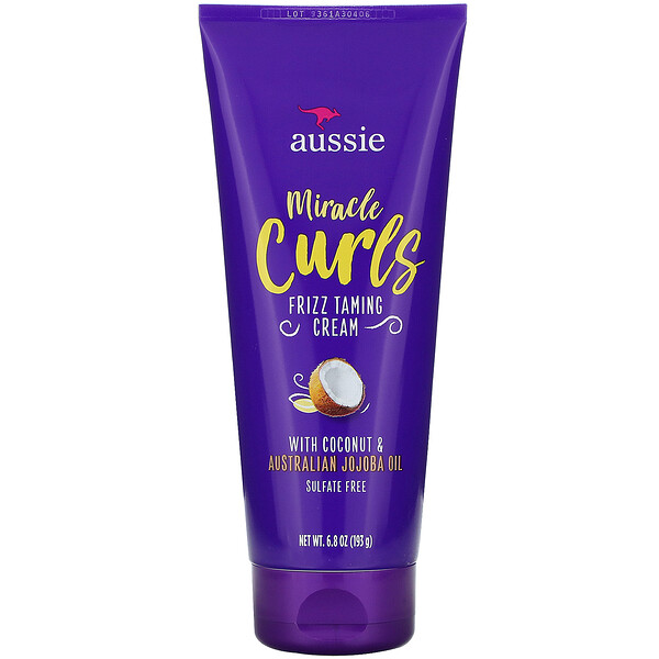 Aussie, Miracle Curls, Frizz Taming Cream, Coconut & Australian Jojoba Oil, 6.8 oz (193 g)