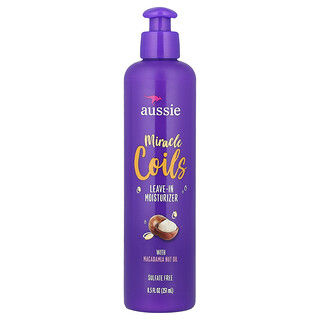 Aussie, Miracle Coils, produkt nawilżający bez spłukiwania z olejem z orzechów makadamia, 251 ml