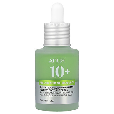 Anua, Sérum calmante para el enrojecimiento con ácido azelaico 10 y ácido hialurónico, 30 ml (1,01 oz. líq.)