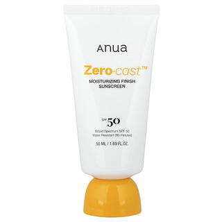 Anua, Zero-Cast™, Moisturizing Finish Sunscreen, SPF 50, 1.69 fl oz (50 ml)