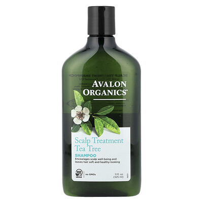 Avalon Organics, Champú, Para el tratamiento del cuero cabelludo, Árbol del té, 325 ml (11 oz. líq.)