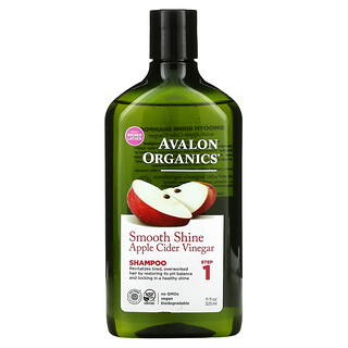 Avalon Organics, 洗髮精，舒緩亮澤，1 步，蘋果醋，11 液量盎司（325 毫升）