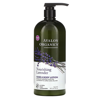 Avalon Organics, 手部和身體乳液，滋養薰衣花草，32 盎司（907 克）
