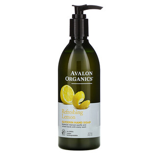 Avalon Organics, 甘油洗手液，清新檸檬，12 液量盎司（355 毫升）