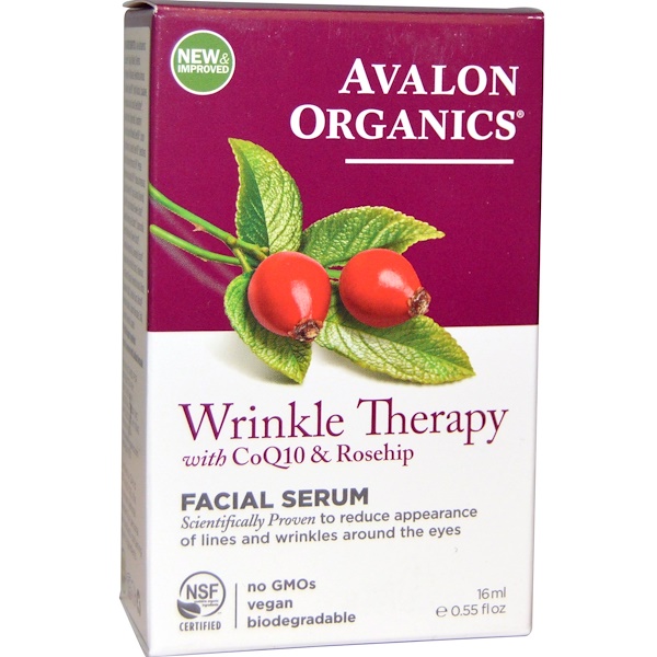 Avalon Organics, CoQ10 & Rosehip Wrinkle Therapy, .55 fl oz (16 ml) iHerb