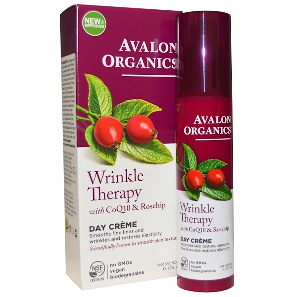 Avalon Organics, CoQ10 Repair, крем против морщин, 1,75 унции (50 г)