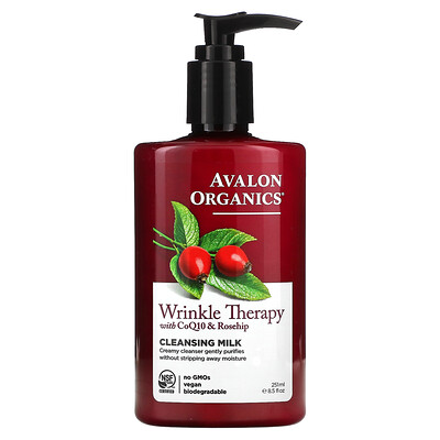 Avalon Organics CoQ10 Repair, очищающее молочко для лица, 8,5 жидкой унции (251 мл)
