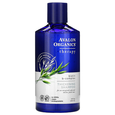 Avalon Organics шампунь для густоты волос, с В-комплексом и биотином, 414 мл (14 жидк. унций)