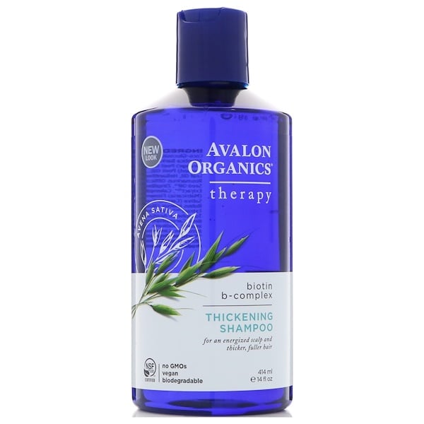 Avalon Organics, Шампунь для густоты волос, терапия с комплексом биотина B, 414 мл