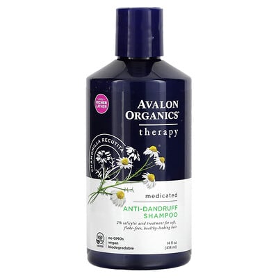 Avalon Organics шампунь против перхоти, с ромашкой аптечной, 414мл (14жидк.унций)