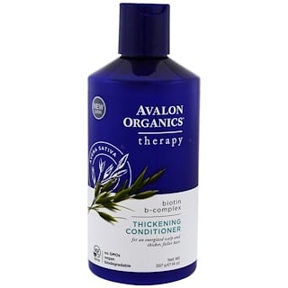 Avalon Organics, بلسم التكثيف، علاج بيوتين B المجمع، 14 أوقية (397 غرام)