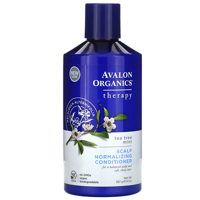 Купить Avalon Organics кондиционер для нормализации состояния кожи головы, чайное дерево и мята, 397 г (14 унций)