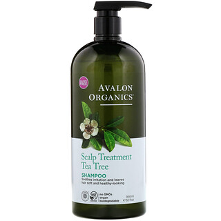 Avalon Organics, Shampoo, Tratamento do couro cabeludo, Tea Tree, 32 fl oz (946 ml)