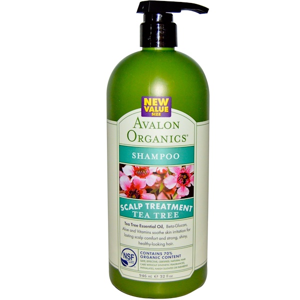 Avalon Organics, Shampoo, Scalp Treatment, Tea Tree, 32 fl ...