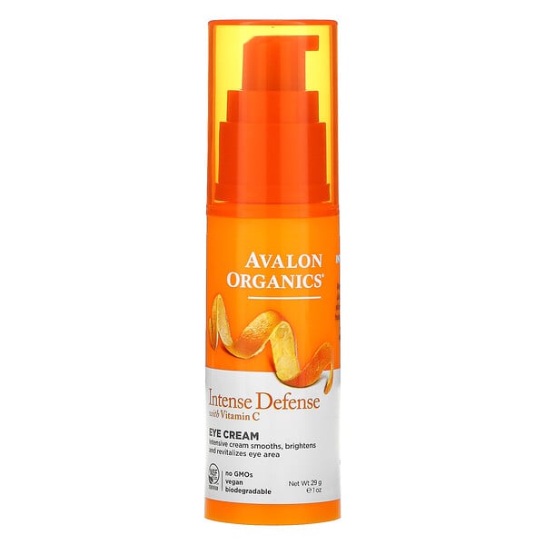 Avalon Organics‏, Eye Cream, Intense Defense with Vitamin C, 1 oz (29 g)