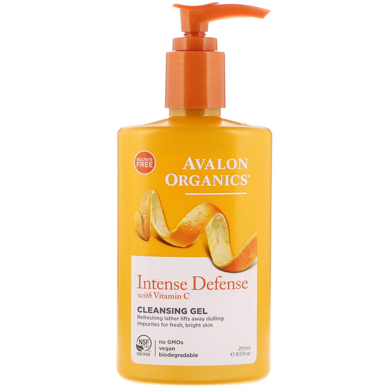 Avalon Organics, Intense Defense with Vitamin C, Cleansing Gel, 8.5 fl