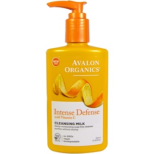 Avalon Organics, Интенсивная защита с витамином С, молочко, 8,5 жидк. унц. (251 мл)
