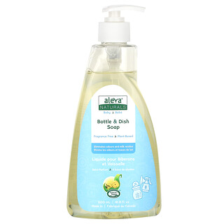 Aleva Naturals, Sabun Bayi, Botol & Sabun Cuci Piring, Bebas Pewangi, 500 ml (16,9 ons cairan)