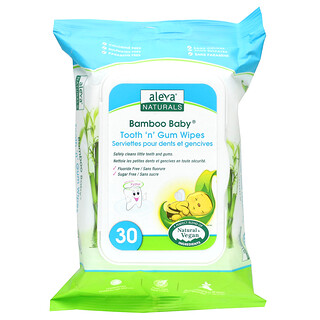 Aleva Naturals, Bambu Baby, Tisu untuk Tooth 'n' Gum, 30 Tisu
