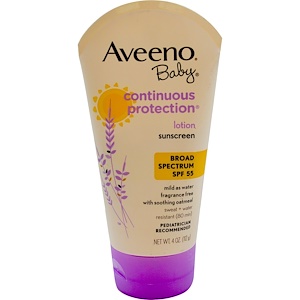 Авино, Baby, Continuous Protection Lotion, Sunscreen, SPF 55, Fragrance Free, 4 oz (112 g) отзывы покупателей