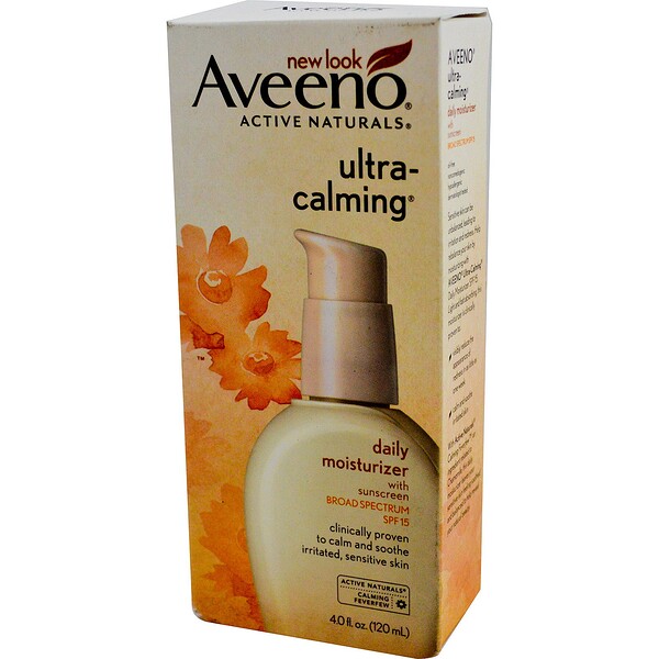 Aveeno, Active Naturals, Ultra Calming, Daily Moisturizer, SPF 15, 4.0