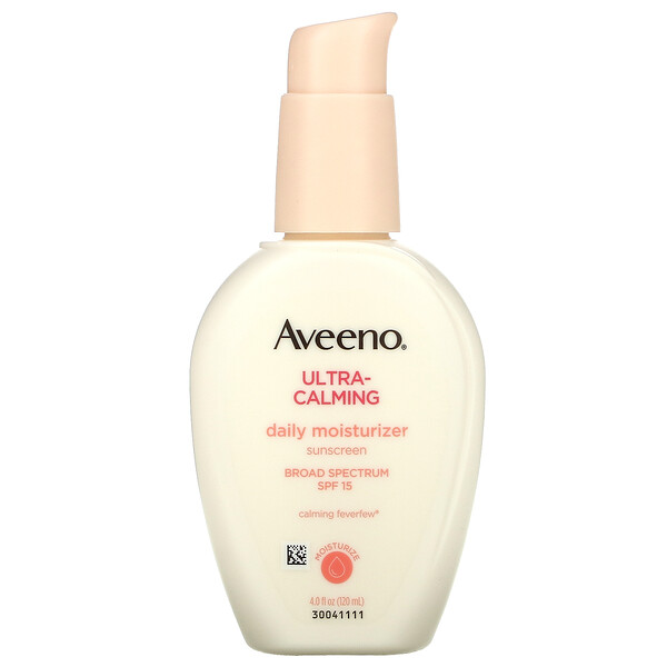 Aveeno, Ultra-Calming, Daily Moisturizer Sunscreen, SPF 15, 4 fl oz (120 ml)