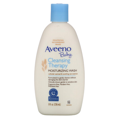 Aveeno Baby, увлажняющее средство для умывания Cleansing Therapy, без запаха, 236 мл (8 жидких унций)
