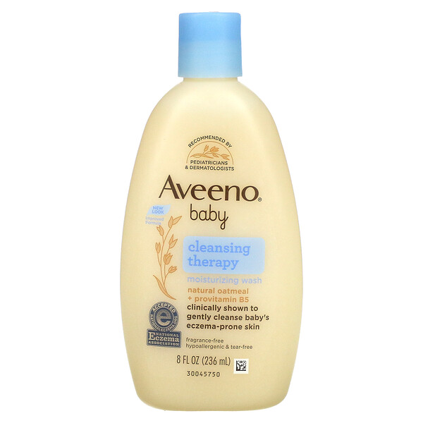 Aveeno, Aveeno Baby, Cleansing Therapy Moisturizing Body Wash, Fragrance Free, 8 fl oz
