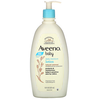 Aveeno, 婴儿，日常保湿乳，无香型、18 液量盎司（532 毫升）