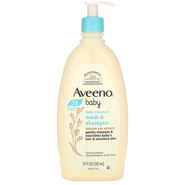 Aveeno, Baby, Waschlotion & Shampoo, leicht duftend, 18 fl oz (532 ml)