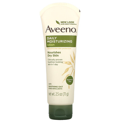 

Aveeno Увлажняющий лосьон для ежедневного применения, без отдушек, 71 г (2,5 унции)