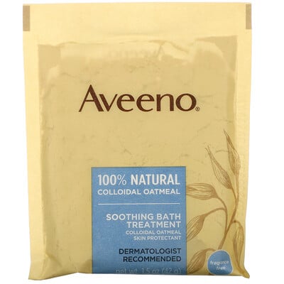 Aveeno Active Naturals, успокаивающее средство для ванны, без запаха, 8 пакетиков для ванны одноразового применения, 42 г (1,5 унции) каждый.