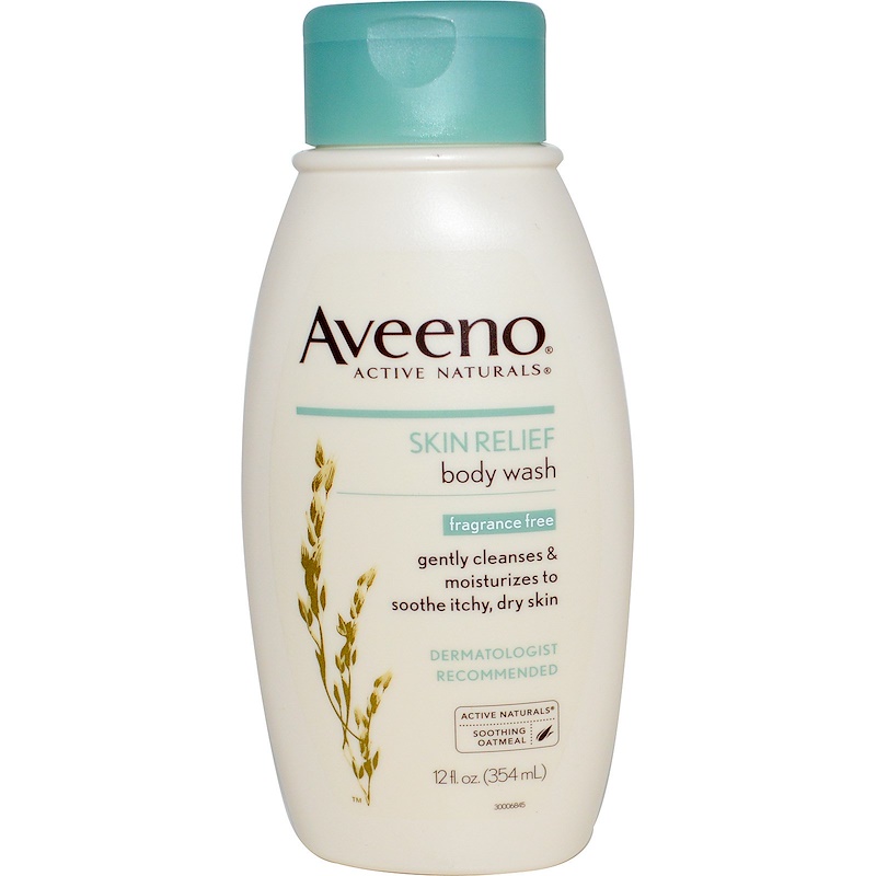 Aveeno, Active Naturals, Skin Relief Body Wash, Fragrance Free, 12 fl