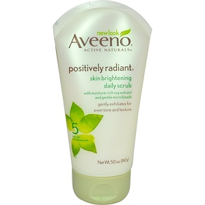 Купить Aveeno, Active Naturals, Positively Radiant, Skin Brightening Daily Scrub, 5oz  на IHerb